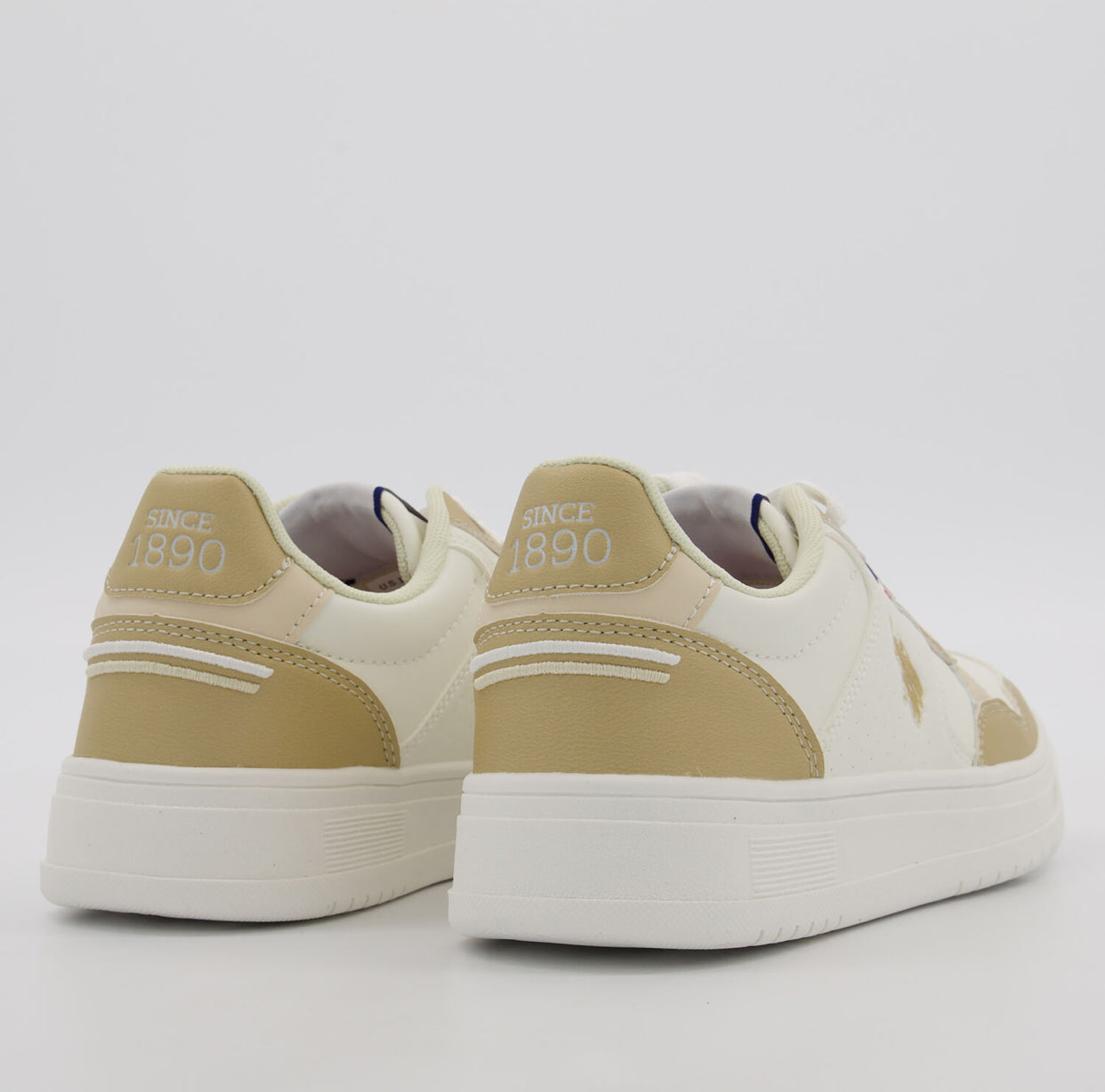 Unisex White and Beige Ralph Lauren U.S. POLO ASSN.